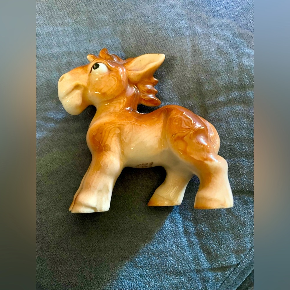 1940's Porcelain Donkey Mule Burro Figurine Occupied Japan Nice Condition